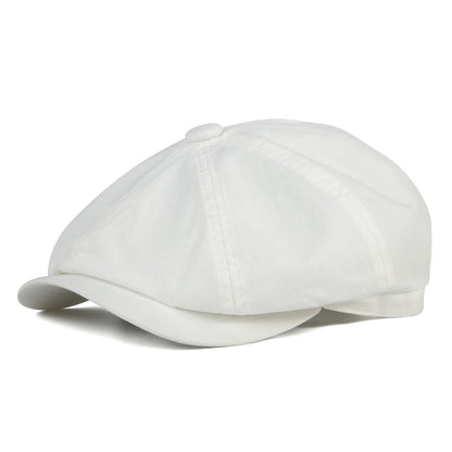 Men's Newsboy Gatsby Hat 100% Cotton Vintage Flat Ivy Driving Cabbie Cap