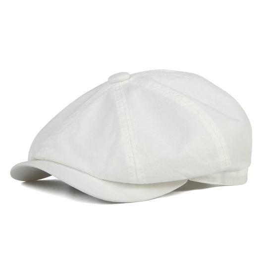 Men's Newsboy Gatsby Hat 100% Cotton Vintage Flat Ivy Driving Cabbie Cap