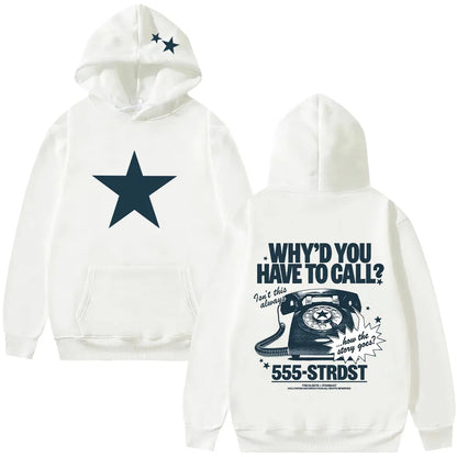 Freya Skye Wyhtc Hoodie Vintage Cartoon Print Hoodies Women Men Casual Long Sleeve Hooded Sweatshirts High Street Y2K Streetwear