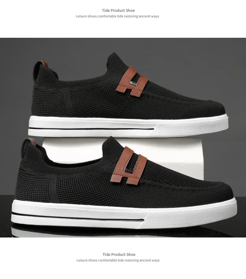 New Fashion Men Casual Shoes Lightweight Breathable Outdoor Walking Sports Shoes Driving Shoes Men Flat Canvas Shoes Large Size