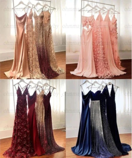 Customized Unique Black Prom Gowns Contrast Color Evening Dresses Lace Long Sleeves Wedding Party Gowns Tea Length Side Slit