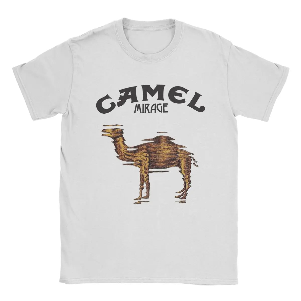 Camel Mirage Band T Shirt Men's Pure Cotton Novelty T-Shirts Crew Neck Tees Short Sleeve Tops 4XL 5XL