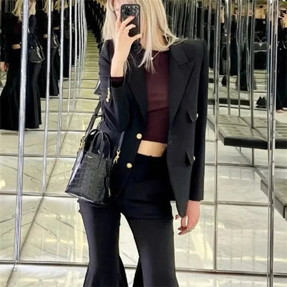Women's Blazer Jacket 2025 Spring Autumn Temperament Design Sense Ladies Suit Coat Retro Versatile Advanced Lady Outerwear
