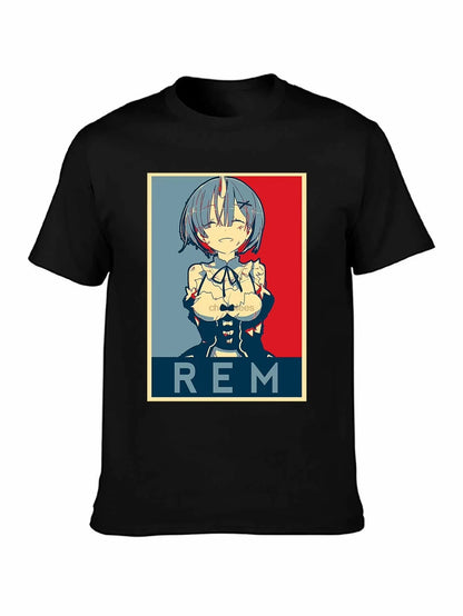 Re Life in A Different World From Zero Peripherals Graphic Print T-shirt Men Women Crewneck Cotton Harajuku Oversize Fashion Tee