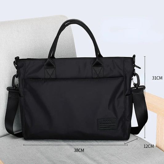 File Bag Carrying Briefcase Men's Business Bag Lawyer Office Computer Bag Horizontal Shoulder Crossbody Bag Men Bag