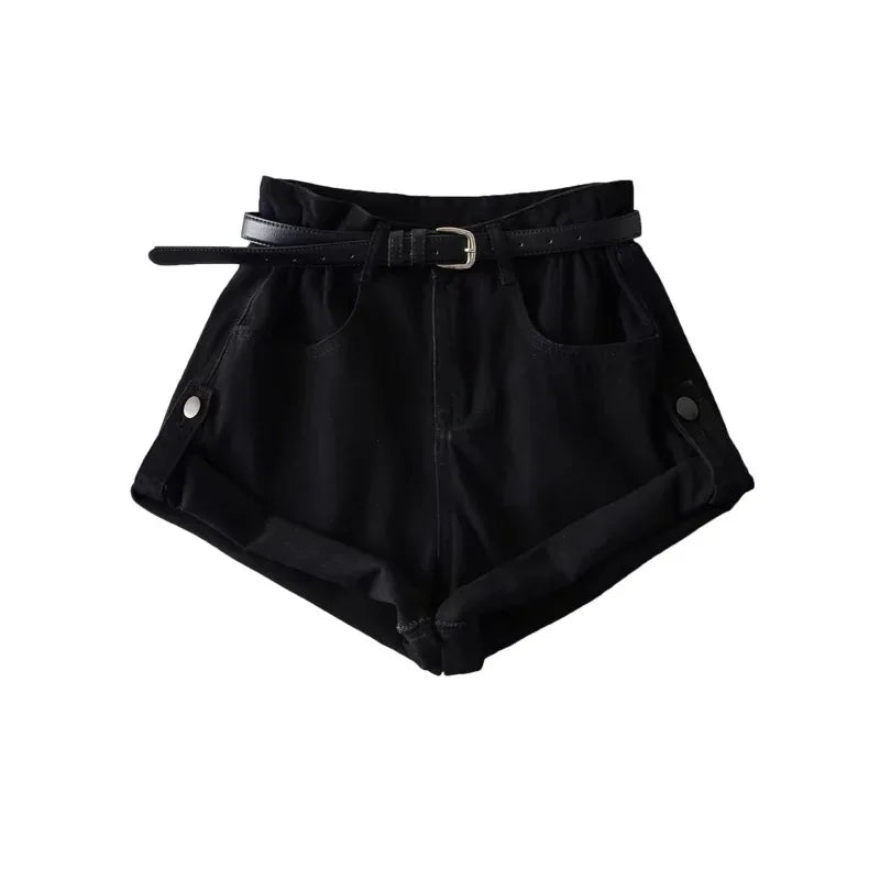 Shorts Basics Denims Women Jean High Waist Sexy Jeans Casual Buttons Pockets 2024 Summer Short Femme Denim Wide Leg Pants