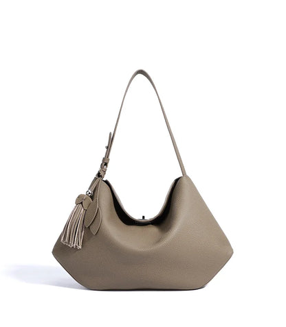 2026 Hot Top Grain Leather Spacious Tote Bag Fashionable Underarm Single Shoulder Crossbody Bag Women Chic Shopping Hobo Handbag