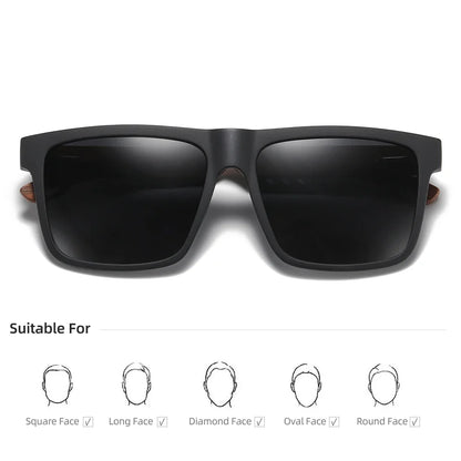 New Arrivals Black Wooden Polarized Sunglasses for Men Bamboo Sunglasses Red UV400 Lenses Fashion Driving Shades S5565