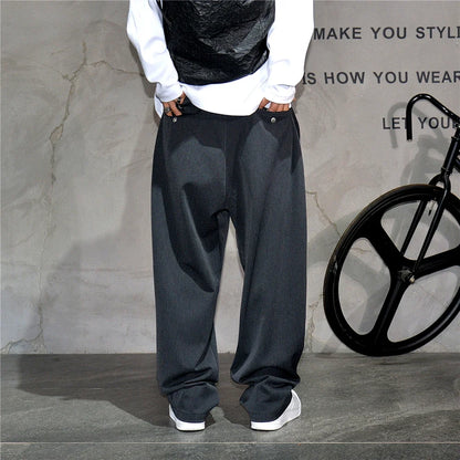 Japanese Vintage Casual Baggy Pants Mens Clothing High Quality Trend Straight Pants Fashion Loose Trousers Streetwear Pants Male