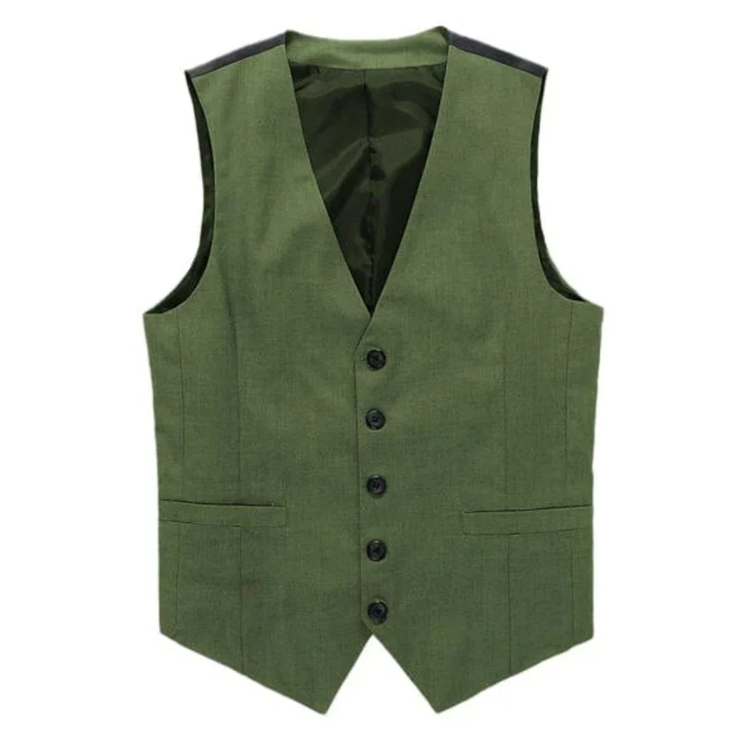 Men Vest Gray V Neck Single Button Solid Waistcoat For Wedding Birthday Banquet Party Business Work Daily Men Suit Vest ﻿