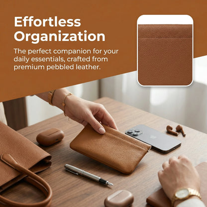 Black/Brown PU Leather Self-Closing Coin Purse No Zipper Mini Pouch Multifunctional Storage Bag for Coin Key Earbud Men Women