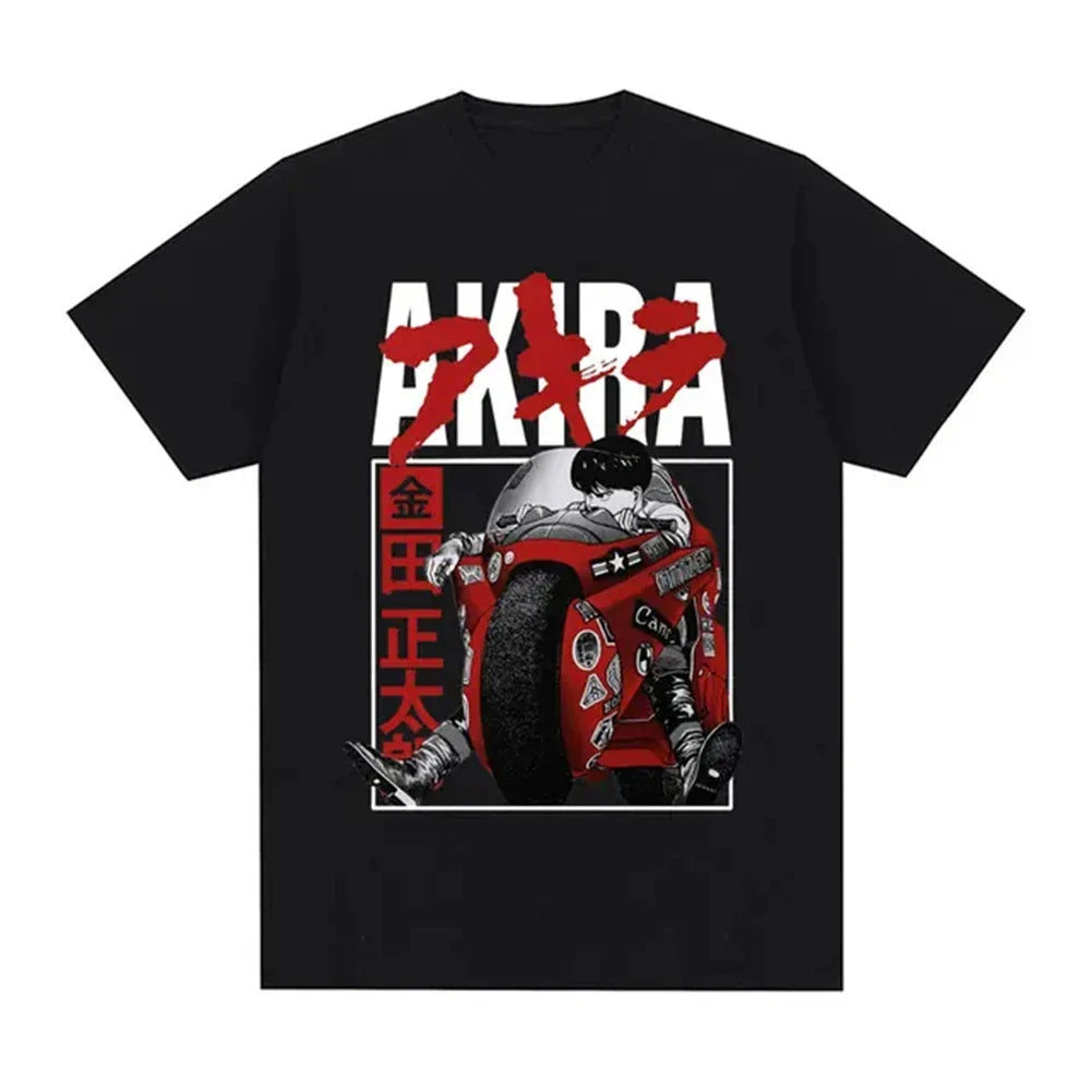 Japanese Anime Neo Tokyo Akira T Shirt Movie Science Fiction Manga Shotaro Kaneda Men Short Sleeve T Shirts 100% Cotton 72417