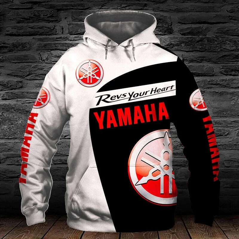 New Yamaha Motorcycle Men's Hoodie 3D Printed Pullover Super Street Style High Quality Sweatshirt Windbreaker Sportswear