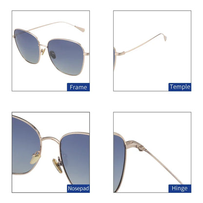 Alloy Pilot Sunglasses Women Driving Retro Sun Glasses Lady UV400 Shade Oculos De Sol