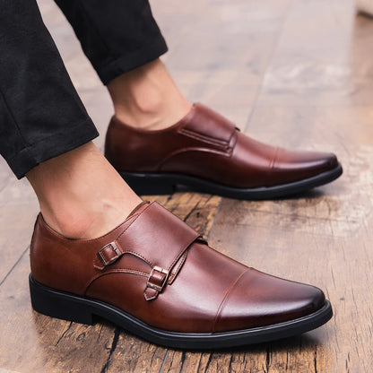 Men Oxfords Shoes Genuine Leather Luxury Men Dress Shoes Lace Up British Business Casual Shoes Men Wedding Shoes Chaussure Homme