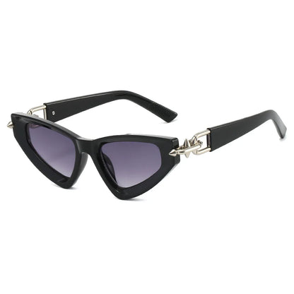 New Designer Triangle Cat Eye Sunglasses Women Brand Arrow Metal Sun Glasses Ins Fashion Cool Ladies Eyewear Lentes De Sol Mujer