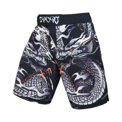 Training Fight Shorts Men's Boxing MMA Combat BJJ Grappling Fitness Muay Thai Kickboxing No Gi Shorts With Sublimation Printed