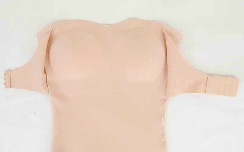 Women Sexy Removable Strap Body Shaper S-4XL Padded Bra Front Closure Hipster Bodysuit Tummy Control Shapewear Thong