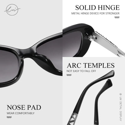 2024 Women's Sunglasses Gradient Polarized Lens Luxury Design Ladies Elegant UV400 Fashion Eyewear Lunette De Soleil Femme