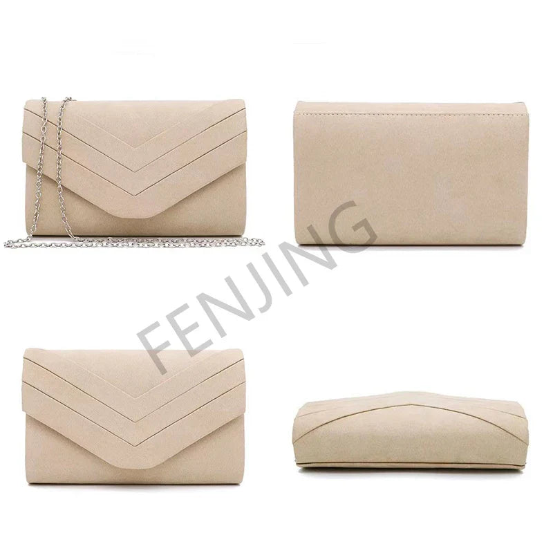 Velvet Women's Evening Bags Formal Party Clutches Wedding Purses Cocktail Prom Handbags Luxury Chain Shoulder Messenger Bags