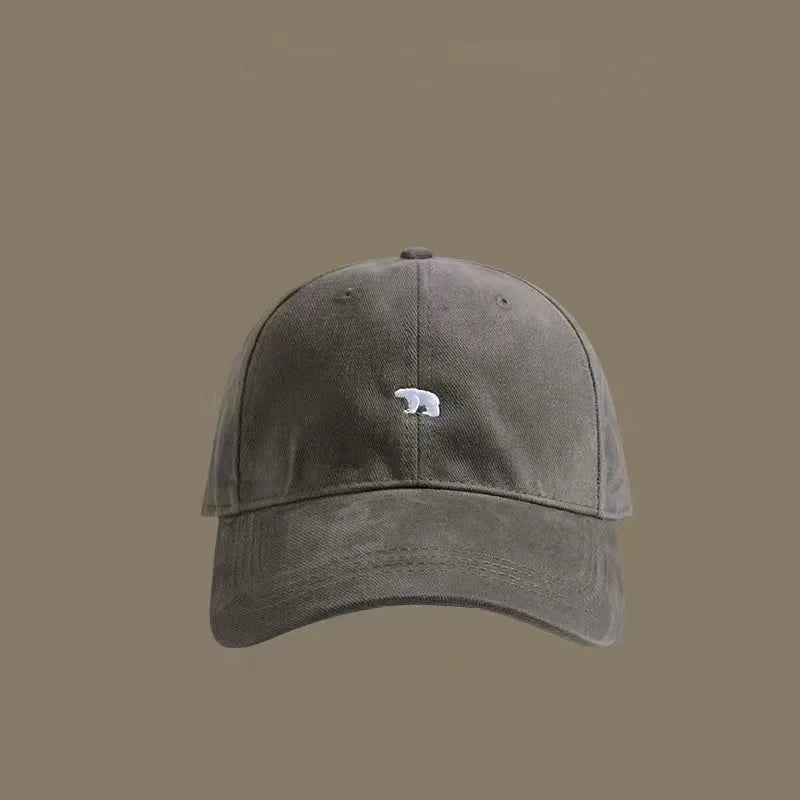 1pc Polar Bear Embroidered Baseball Hat for Men and Women,outdoor leisure Daily Leisure,Outdoor Travel,Sunscreen,Duck Tongue Hat