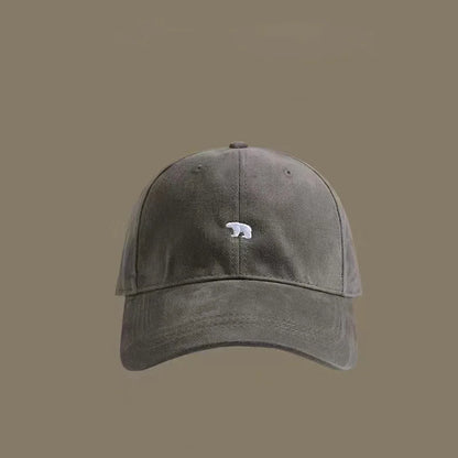 1pc Polar Bear Embroidered Baseball Hat for Men and Women,outdoor leisure Daily Leisure,Outdoor Travel,Sunscreen,Duck Tongue Hat