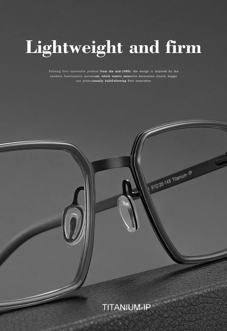 Simple Geometric Polygon Fashion Pure Titanium Vintage Design Blue Light Protection Glasses Customizable Prescription 2715
