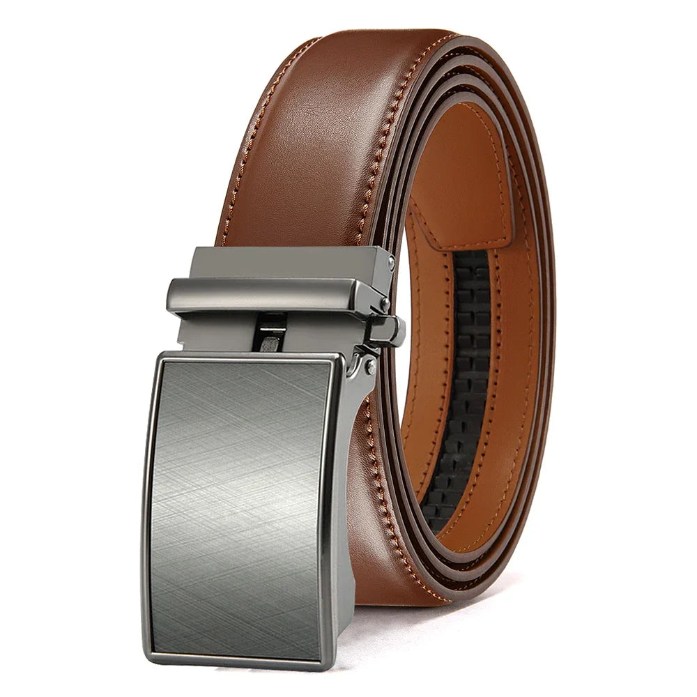 Mens Leather Belt Multiple Colors Automatic Available Belts Leisure Fashion Ratchet Belts for Men Pants Waistband
