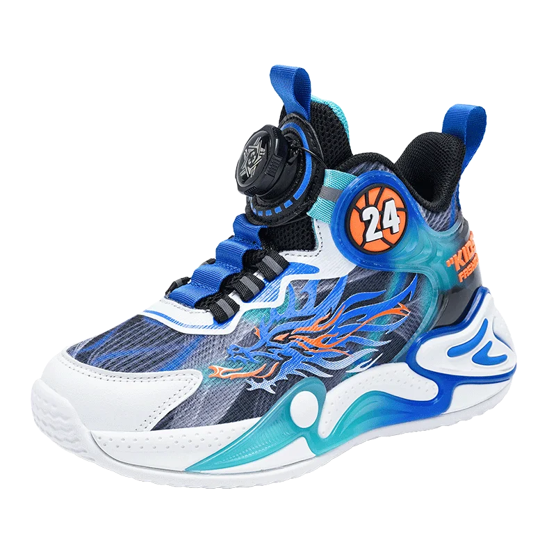 Luxury Boy Sneaker 2025 New Fashion Outdoor Kids Basketball Shoes Soft Sole School Children Sports Shoes for Boy 4 To 12 Years