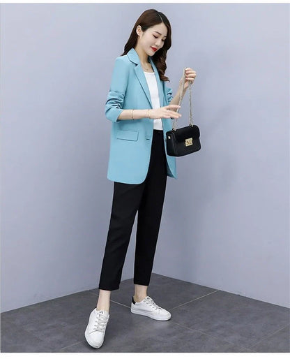 Spring Autumn Office Lady Blazer For Women 2025 Long Sleeve Slim High Quality Blazers Mujer Coats Jacket Winter Clothing Outwear