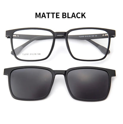 Flip-up Magnetic Clip-on Prescription Glasses Men Women TR90 Polarised Myopia Sunglasses Night Vision Reading Glasses 2191