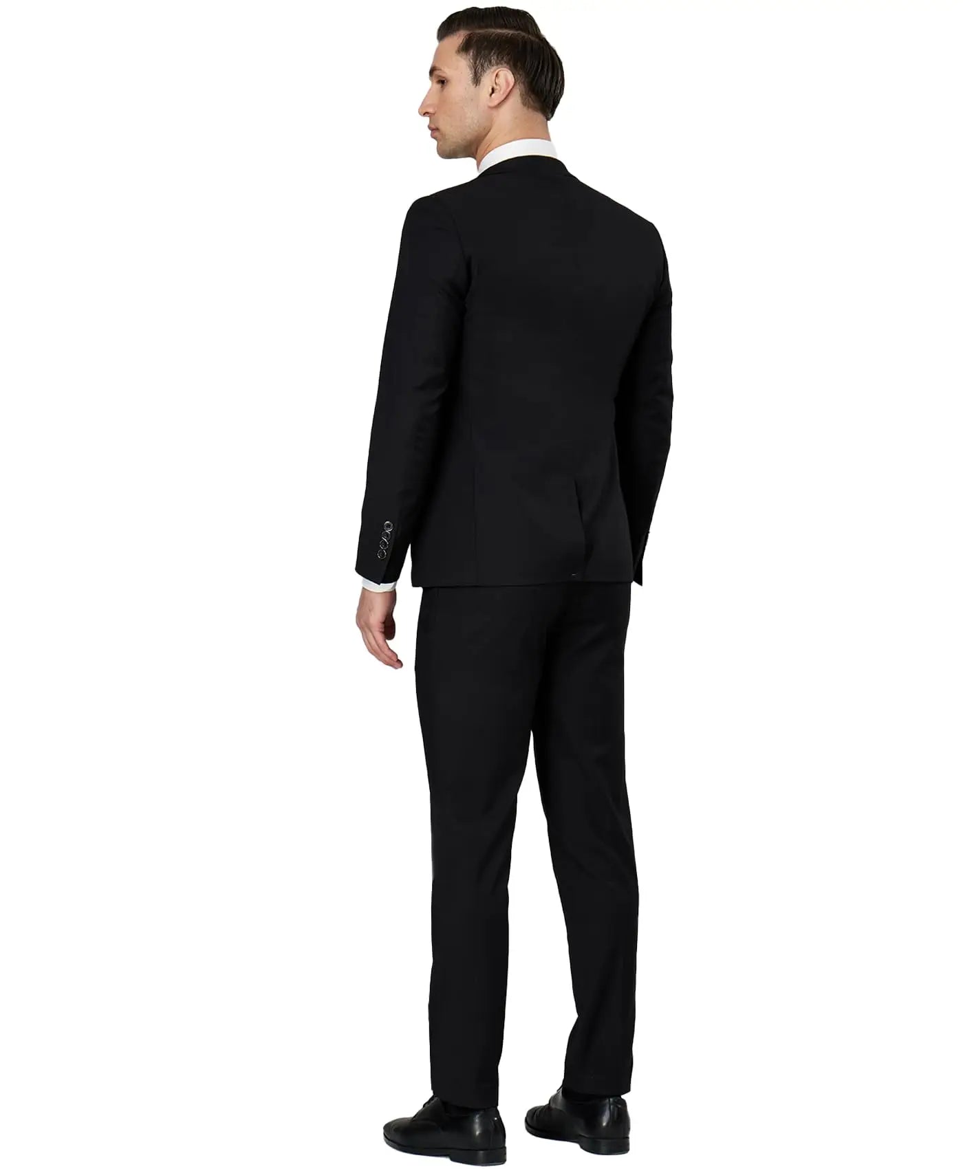 TweedLad Men's Business Suit Set Groomsmen Regular Fit-Tuxedo Jacket+Trousers Men Suit Set Lapel Formal Stylish Buttons Pockets