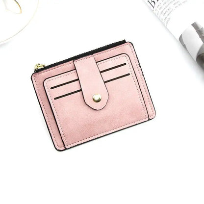 2026 Luxury Small Men's Credit ID Card Holder Wallet Male Slim Leather Wallet with Coin Pocket Brand Designer Purse for Women