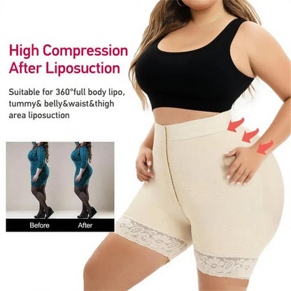 Women High Waist Body Shaper Panties Butt Lifter Slim Shapewear Fajas Colombiana BBL Shorts Tummy Control Bandage Panties