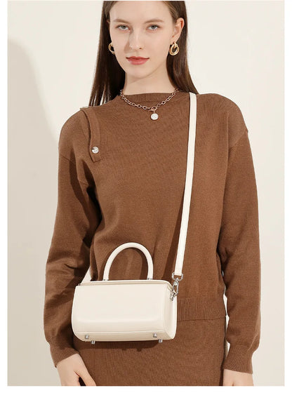 Genuine leather woman bag shoulder bag Handbags ladies crossbody bags luxury designer minimalism bag mini bag white