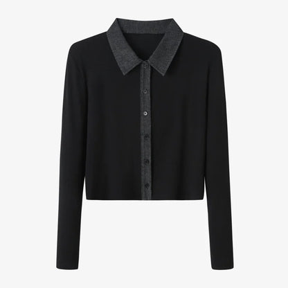 AS AW25 new design ribbing cardigan with denim collar + sleeveless maxi dress matching set for woman clothes