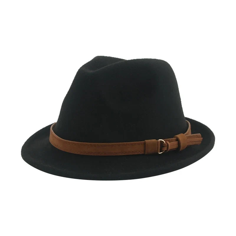 Hats for Women Fedora Winter Cowboy Hat Top Wool Khaki Green Black Jazz Caps Gentlemen Hats for Men Pamelas Y Tocados Para Bodas