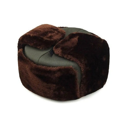 Outdoors Thick Bomber Hat Warm Ear Protection Winter Cap Casual Windproof Ushanka Fur Hat for Men Women