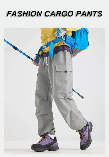 Men's Water-repellent Hiking Pants Scratch Resistance Fashion Cargo Pants Breathable Trousers Fishing Camping Pants