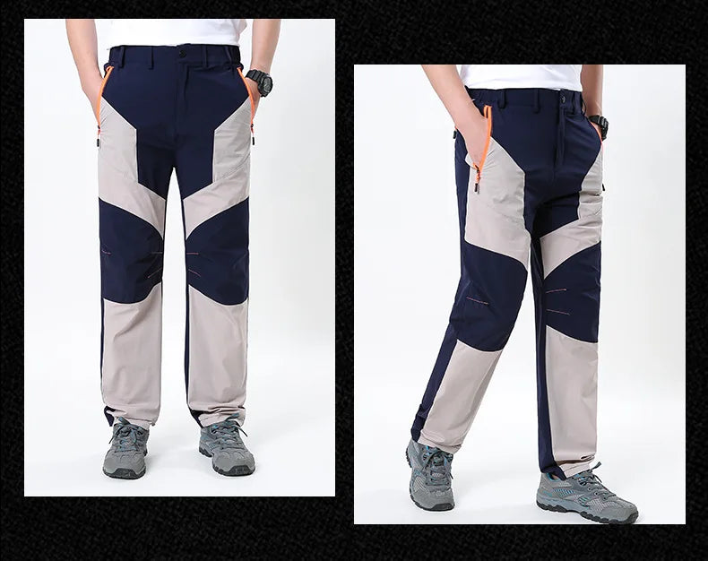 New Summer Men Thin Multi Pocket Work Pants Outdoor Casual Sports Breathable Cargo Pants Straight Leg Loose Tooling Trousers 4XL