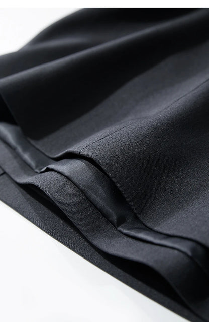 Minimalist Women's Skirt 2025 Spring New Office Lady Versatile Fashion Asymmetric Wrinkle A-line Half-body Skirt 12511092