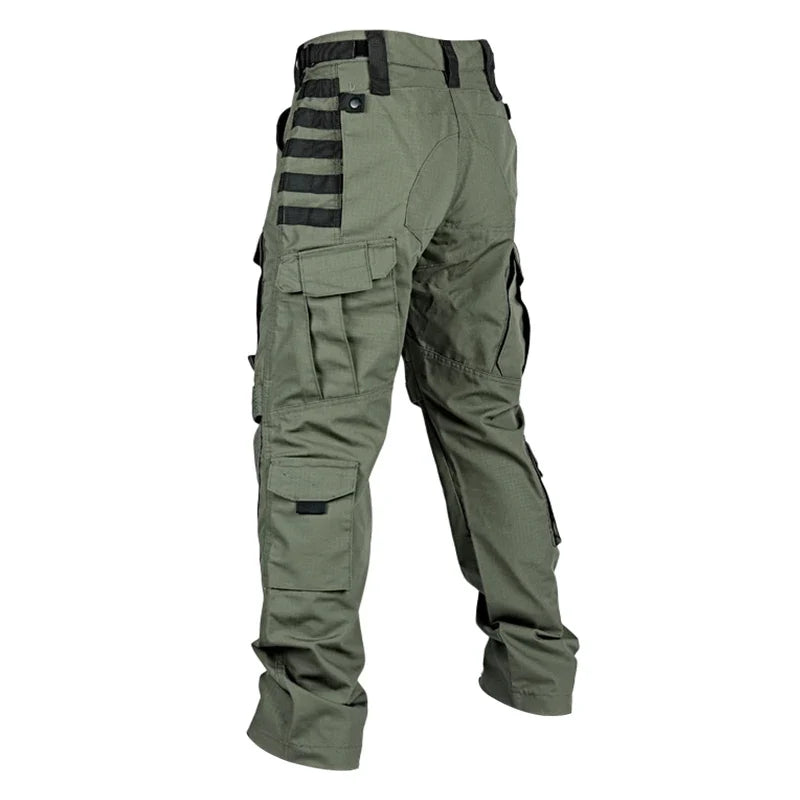 Men Military Tactics Pants Quick Dry Tactical Cargo Pants Wear-Resistant Multi-Pocket Men's Trousers Loose Combat Work Pant Male