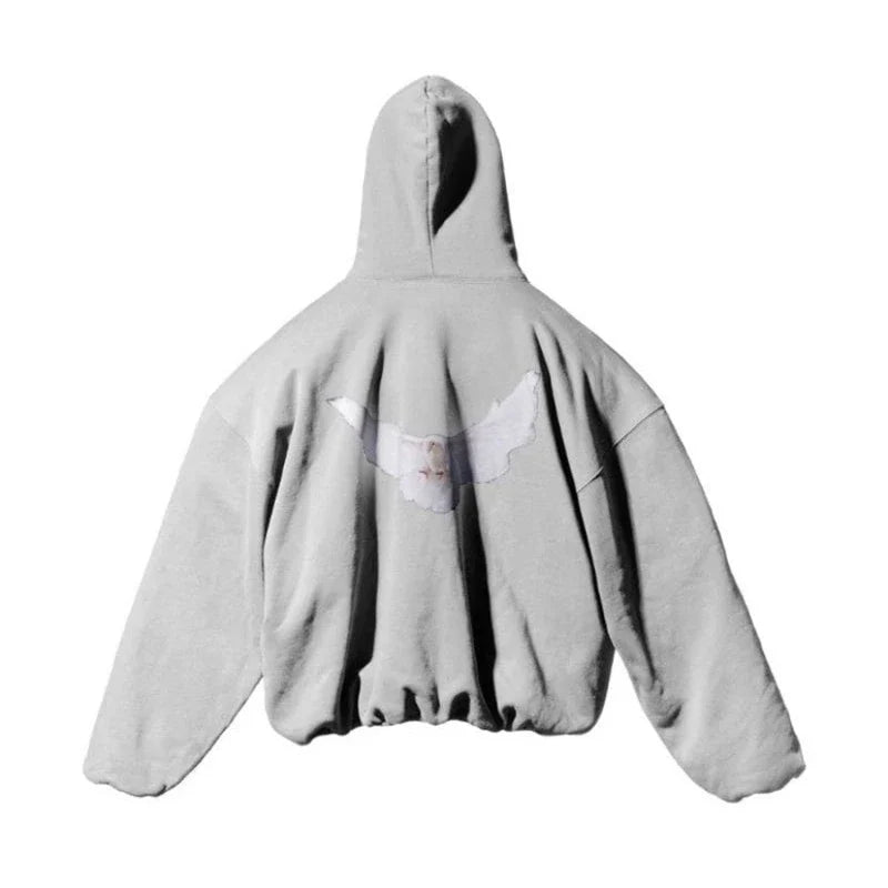 Kanye West Hoodie Men Women 1:1 High Quality Dove Print Season 6 Oversized Hooded