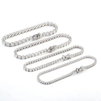 Moissanite Bracelet for Women Man 2/3/4/5/6 mm D Color VVS1 S925 Tennis Link Bracelet Hand Chain
