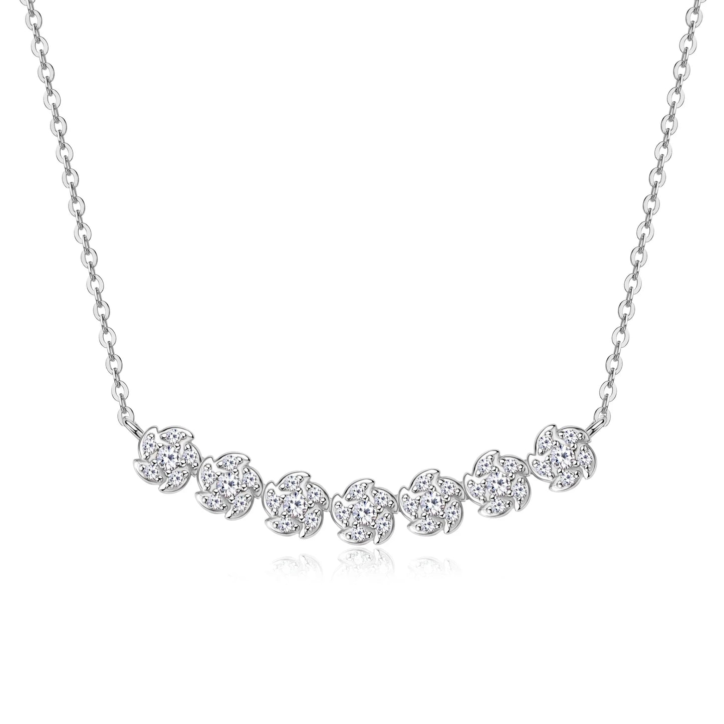 Diamond Necklaces for Women, Dainty 14k Gold/925 Sterling Silver Choker Necklace Gold Plated Jewelry Trendy Gift