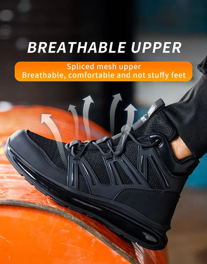 37-50 Fashion 2024 New Safety Shoes Men Anti-smash Work Shoes Anti Slip Indestructible Shoes Protective Sneakers Men Boots