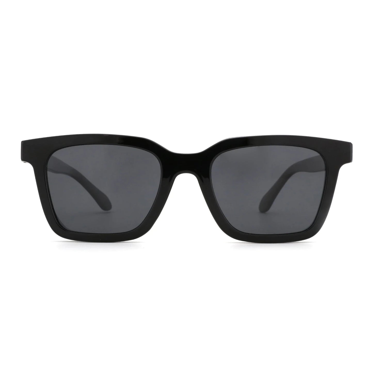 (XL Size) Fashion Urltra-Light TR90 Sun Glasses with Magnetic Clip On Polarized Sunglasses Square for Women Men
