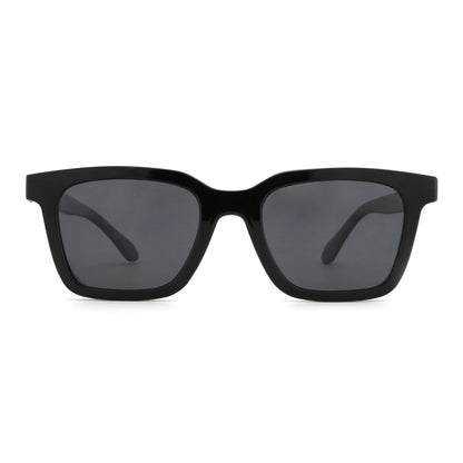 (XL Size) Fashion Urltra-Light TR90 Sun Glasses with Magnetic Clip On Polarized Sunglasses Square for Women Men