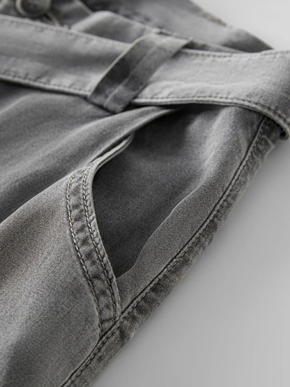 2025 Summer Women's Draped Relaxed Wide-Leg Denim Pants - Office-Ready Tailored Silhouette & All-Day Comfort Stretch Jeans