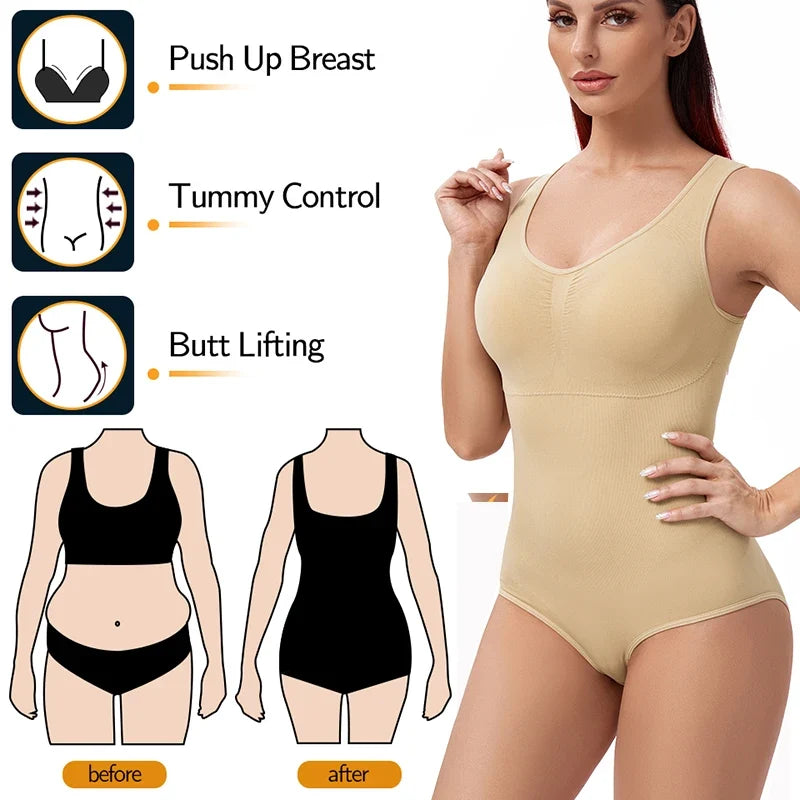 Women Shapewear Bodysuit New Tummy Control Waist Trainer Thong Body Shaper Fajas Colombianas Slimming Underwear